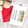 Tarjetas de agradecimiento para compra directa transfronteriza con juego de sobres, se pueden escribir a mano con mensajes y bendiciones, tarjetas de texto plegables