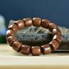 Pulseira de sândalo dourado 2.0 masculina e feminina pulseira de sândalo natural contas 108 contas de rosário placa de texto fabricantes atacado