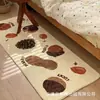 Tapete de Chão Desenho Animado Coreano Ins Tapete de Pé Absorvente de Água e Resistente a Manchas para Banheiro Cobertor Longo Imitação de Caxemira para Quarto ao Lado da Cama Tapete para Sala de Estar