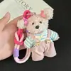 Versión Coreana Hecho a Mano Peluche Lindo Bolso Cruzado Cachorro Llavero de Cuerda Colorida Colgante de Muñeca Cachorro Suéter