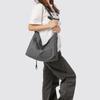 Bolsa Transversal de Lona Casual Estilo Japonês Feminina 2025 Novo Estilo Simples Grande Capacidade Bolsa de Ombro Design Exclusivo Bolsa para o Dia a Dia
