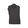 Blusa de Tricô Wanwei Gola Alta Meia para Mulheres 2026 Outono Novo Estilo Gola Diagonal Manga com Babado Tricô Levemente Transparente Y6878
