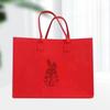 Bolsa de fieltro rojo Año del Dragón Rojo Net Bolso rojo de gran capacidad Empresa Mercancía de Año Nuevo Puerta trasera Compromiso Bolsa de regalo de mano