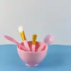 Salão de Beleza Lavatório Tigela para Máscara Conjunto Tigelas de Silicone Bolsa para Lavatório de Salão de Beleza Bolsa Transparente Descartável