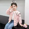 Jaqueta de Outono para Meninas Estilo Coreano Jaqueta de Malha da Moda para Meninas Pequenas Casual Tendência Top para Primavera e Outono