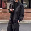 Jaqueta Bomber High Street Americana Masculina Primavera e Outono Nova Solta e Versátil Casual Gola Alta Uniforme de Baseball Jaqueta Coach