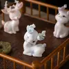 Porta incienso de cerámica de ciervo lindo, mascota de té creativa, decoración de escritorio, quemador de incienso para el hogar, soporte para varillas de incienso, adorno