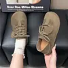 Novos sapatos femininos para o início da primavera de 2026: Sapatos de cadarço com sola macia estilo Birkenstock, mocassins retrô fofos e peculiares, sapatos casuais de cortiça