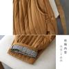 Invierno 2023 Nuevo Cálido Algodón Grueso Vintage Plumón Algodón Pantalones Ropa Exterior para Mujer Pantalones Casuales Sueltos con Cintura Suelta