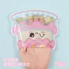Bolsa de Armazenamento Transparente com Fecho Zíper, Elástico Transparente, Grampo de Cabelo, Pingente de Lanche, Brinquedo de Bolo Infantil Fofo Transfronteiriço Portátil