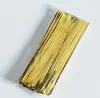 Bridas de Cable Metálicas de Plástico de Nuevo Estilo Transfronterizas para Empaque de Cajas de Regalo Hechas a Mano DIY, de Colores 10 cm, de Bloqueo Automático y Ajuste