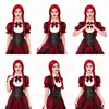 Peruca Cosplay Trançada Dupla Vermelha em Estoque Peruca para Festa de Halloween AtacadoPersonalização