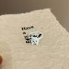 Lindo anillo de cachorro con dibujo de aceite goteando personalidad divertida ins diseño de nicho moda infantil anillo de dedo índice abierto femenino