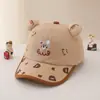 Boné de Baseball Infantil Desenho Animado Comércio Exterior Polvo Fofo Urso Boné com Aba Infantil Primavera e Verão Estilo Coreano Chapéu de Sol para Meninos