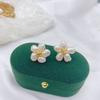 Pendientes de Perla Barroca de Agua Dulce con Forma Especial de Pétalo, Pendientes Retro Antiguos, Elegantes para Celebridades de Internet, Pendientes Versátiles, Naturales