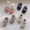 Zapatos de primavera para niña, de suela suave, individuales, combinables, de princesa, con velcro, informales y modernos, de cuero pequeño para bebé.