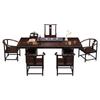 Mesa de Chá de Madeira Maciça Grande Ébano Mesa de Café Kung Fu Simples Moderna Mesa de Chá Zen Chinesa Nova Conjunto de Mesa e Cadeiras
