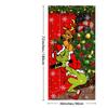 Nuevo navideño transfronterizo ancho de puerta 100D tela de poliéster decoración de Navidad Año Nuevo 180-90cm cortina de puerta navideña