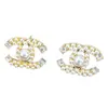 Pendientes de Perla con Letra Elegantes de Estilo Francés, Pendientes Exquisitos y de Moda Inspirados en Chanel, Pendientes de Gama Alta Elegantes de Nicho