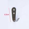 Gancho de Abrigo Sólido de Acero Inoxidable Engrosado Gancho Individual Gancho de Abrigo Ropa Sin Perforaciones Baño de Servicio Público Cocina Baño