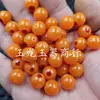 Contas Redondas de Cera de Abelha Vermelha Contas Soltas Cera de Abelha Laranja Artificial Pulseira Colar DIY Acessórios de Joias Contas Feitas à Mão