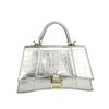 Bolsa Reloj de Arena para Mujer 2023 Nueva Moda Transfronteriza Patrón de Cocodrilo Color Sólido Bolso de Mano Bolso Cuadrado Pequeño Bolso Elegante de Hombro Único Cruzado