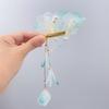 Grampo de Cabelo Antigo Par de Presilhas com Esmalte Colorido Acessórios de Cabelo com Franja de Pérola para Crianças Acessórios de Adorno de Cabeça para Florista Combinando com Hanfu Grampo de Cabelo