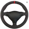 Capa de volante de couro genuíno costurada à mão para carros, adequada para todas as estações, protetor de volante feito à mão para Amazon transfronteiriça