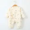 Traje de mariposa para recién nacido, algodón puro, sin costuras, clase A, 0-6 meses, mameluco para bebé, estilo cuatro estaciones, mameluco para bebé recién nacido, traje para gatear