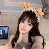 2024 Nuevo Celebratorio de Internet Lindo Encaje Gato KT Peluche Aro para el Cabello Aro para Lavarse la Cara de Mujer Sello para el Cabello Mechones de Cabello