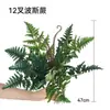 Plantas Verdes Artificiales, Helechos Individuales/Manojos de Pasto Persa Falso, Flores Decorativas de Plástico, Helechos Altos, Plantas Verdes para Paisajismo de Paredes
