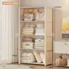 Armário de Armazenamento Simples para Guarda-Roupa, Estante de Armazenamento de Múltiplas Camadas para Dormitório Estudantil, Brinquedos, Itens Diversos, Roupas, Transparente, à Prova de Poeira, Robusto e Durável