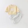Nueva Colección de Primavera para Niños: Lindo Set de Dos Piezas de Dibujos Animados de Cachorro Clase A para Niñas, Adecuado para Principios de Otoño