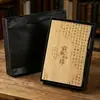 Cuaderno con Patrón de Bambú Imitación Superficie de Cuero Suave Diario Literario Estilo Chino Bloc de Notas de Negocios Engrosado Logotipo Personalizado Impreso