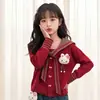 Estilo Coreano Primavera/Otoño Estilo Academia para Niñas Camisa de Manga Larga con Cuello de Marinero Jeans de Dibujos Animados Dulces de Conejito Conjunto de Dos Piezas