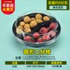 Prato de frutas de plástico lanche embalagem grade corte de frutas com tampa caixa de frutas tenda descartável caixa de frutas corte de frutas