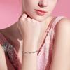 Pulsera de Plata Huasheng S925 Cuidadosamente Seleccionada, Cadena Tennis Completa de Diamantes, Pulsera de Circonita Azul, Venta Directa del Fabricante, Al por Mayor