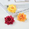 Flor rosa de ángulo artificial de 7 cm flor de muñeca para niños para hacer accesorios para el cabello arreglo floral de ramo de novia con decoración de caja de regalo de mano
