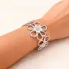 Pulsera Minimalista de Lujo Abierta con Versátil Diseño de Moño Floral, Sensación de Alta Gama, Joyería Abierta, Estilo Ins para Mujeres
