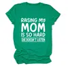 Criando Minha Mãe Amazon Ebay Site Independente Comércio Exterior Transfronteiriço Confortável Simples Camiseta Feminina Gola Redonda Manga Curta