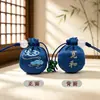 Exquisito Mini Sachet de Artemisa Bendición Zen Regalo Colgante para Teléfono Colgante para Coche Empaque de Tarjeta de Papel Sachet