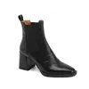 Botines 2025 Tacón Grueso Botas Individuales Mujer Retro Francés Punta Cuadrada Otoño e Invierno Nuevos Botines Cortos de Terciopelo con Tacón Alto