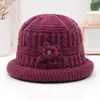 Sombreros para mujeres de mediana edad y ancianas, sombrero cálido de invierno para mamá, grueso con terciopelo, sombrero tipo cubo para personas mayores, abuela, sombrero de lana tejido para señora mayor