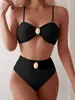 Nuevo traje de baño sexy de dos piezas estilo europeo y americano para mujer 2027, con un diseño de alta gama y un bikini favorecedor con efecto push-up para la playa.