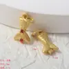 Tendencia Nacional~Colgante Amuleto Tai Sui Chapado en Oro Linda Sirena Pez Dorado Pulsera DIY Collar Accesorio Decoración