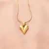 Lele Jewelry Estilo Europeu e Americano Aço Inoxidável Colar de Amor Moda Popular Pingente Coração de Pêssego Corrente de Clavícula de Alta Qualidade Joia