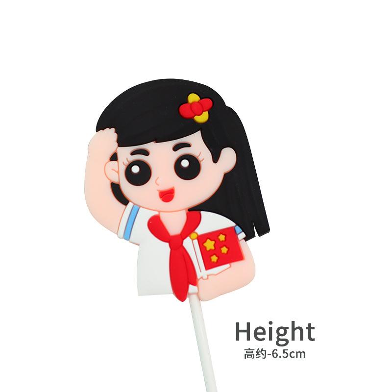 六一儿童节手提慕斯球发箍蛋糕插件软陶可爱男女孩61节日装扮摆