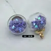 Colgante de Lentejuelas Estrella de Cinco Puntas de Bola de Cristal Accesorios de Joyería para Pendientes Hechos a Mano Llavero Planeta