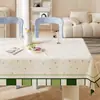 Mantel estilo crema, impermeable, a prueba de aceite, no necesita lavado, nuevo modelo 2025, mantel para mesa de comedor, lujo ligero, sensación de alta gama, mantel para mesa de café estilo Ins