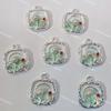 Colgante de Pintura al Óleo del Jardín de Monet Flor Mariposa Espiga de Trigo Perla de Imitación Pulsera de Cuentas DIY Collar Aleación Pendientes de Gota de Aceite
